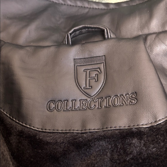 NWT FERRARI F Collection Leather Jacket Made In Italy Zip Up With Fur Inside. - Picture 7 of 10